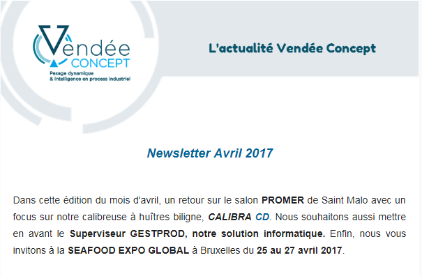 Newsletter avril 2017